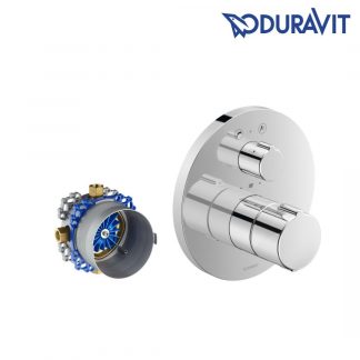 DURAVIT C15200018010 CONCEALED THERMOSTATIC BATH/SHOWER MIXER W SHUTT-OFF/DIVER/SAFETY (ROUND) + DURAVIT BLUEBOX '1/2 GK0900000000