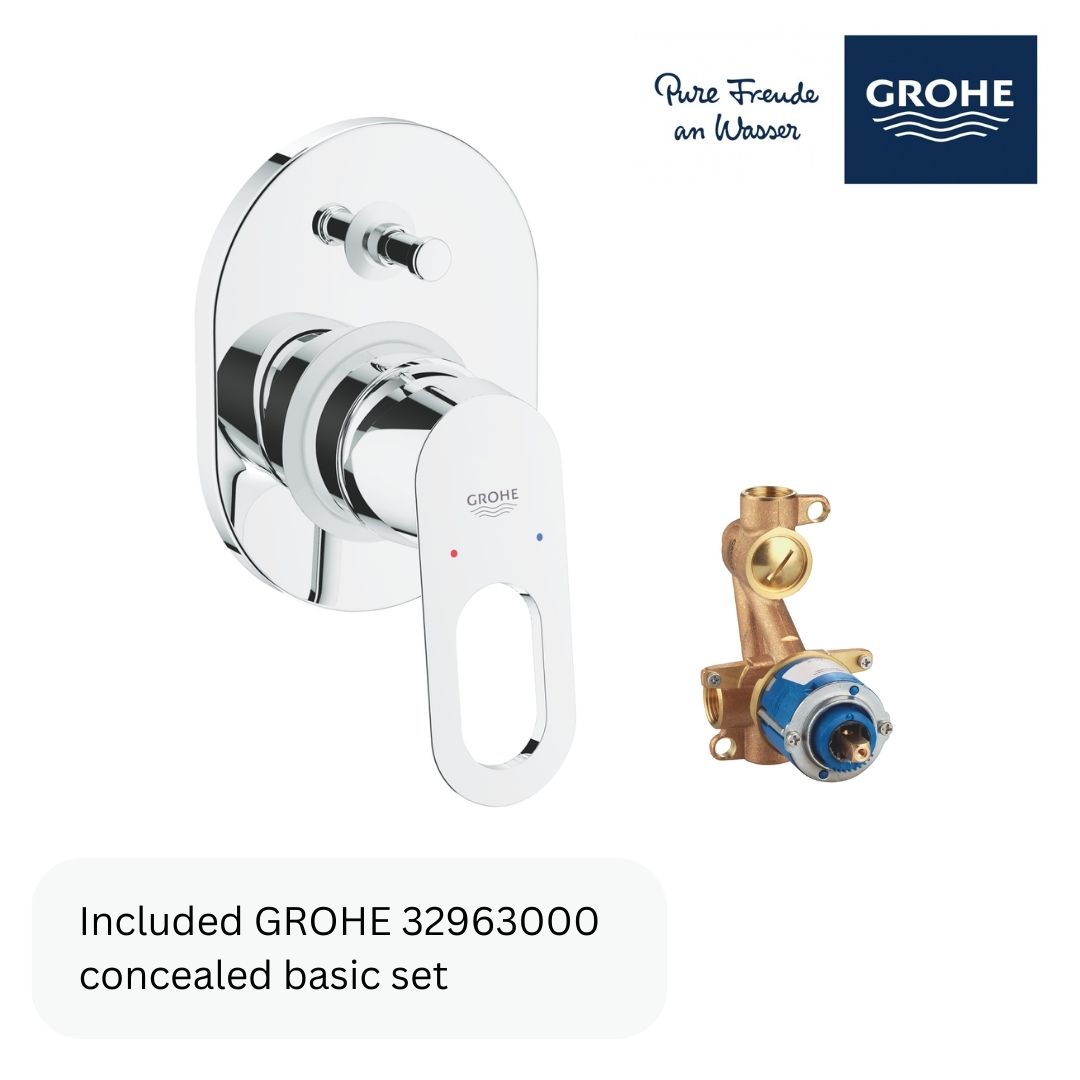 Grohe Bauloop Single Lever Concealed Bath Shower Mixer With