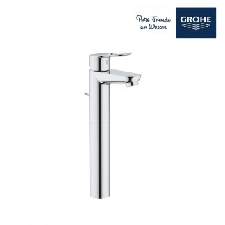 GROHE 32856000 BAULOOP HIGH RISE SINGLE LEVER BASIN MIXER C/W POP-UP WASTE